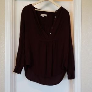 Maroon blouse large from the Loft